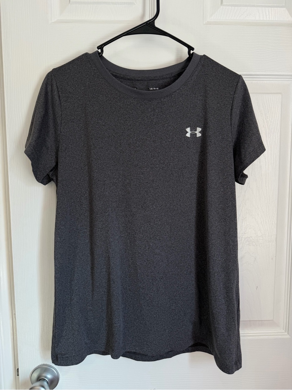 LG Gray Heather Crew Neck Athletic Tee with Logo